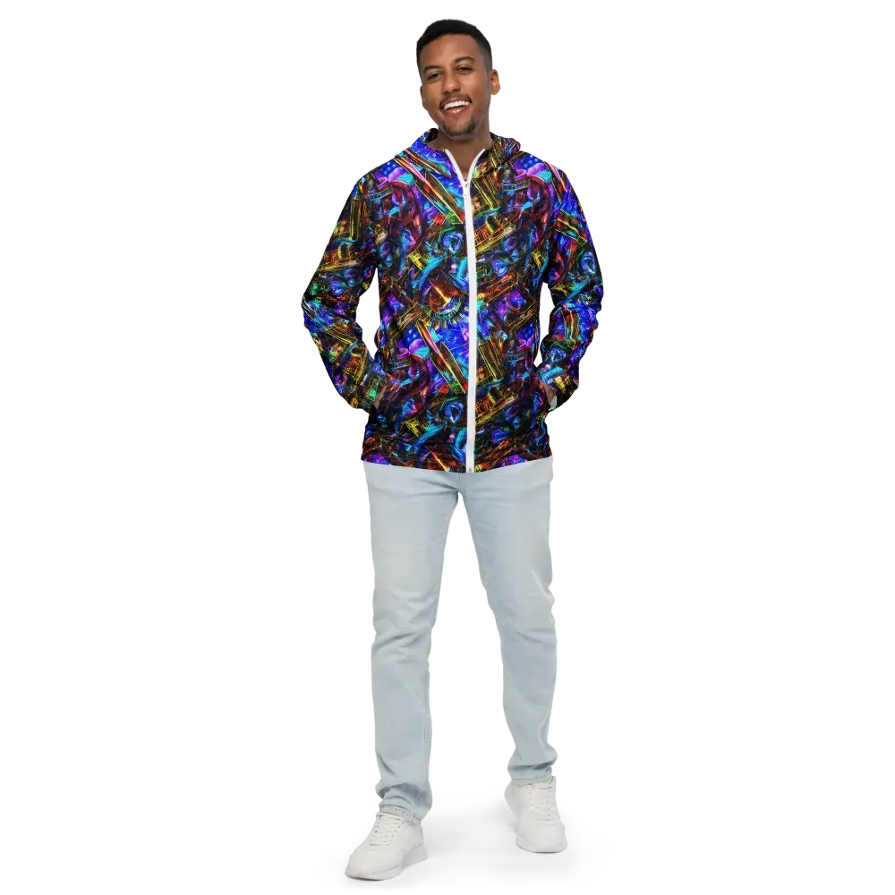 Cyber Flux on Men's Windbreaker — Front