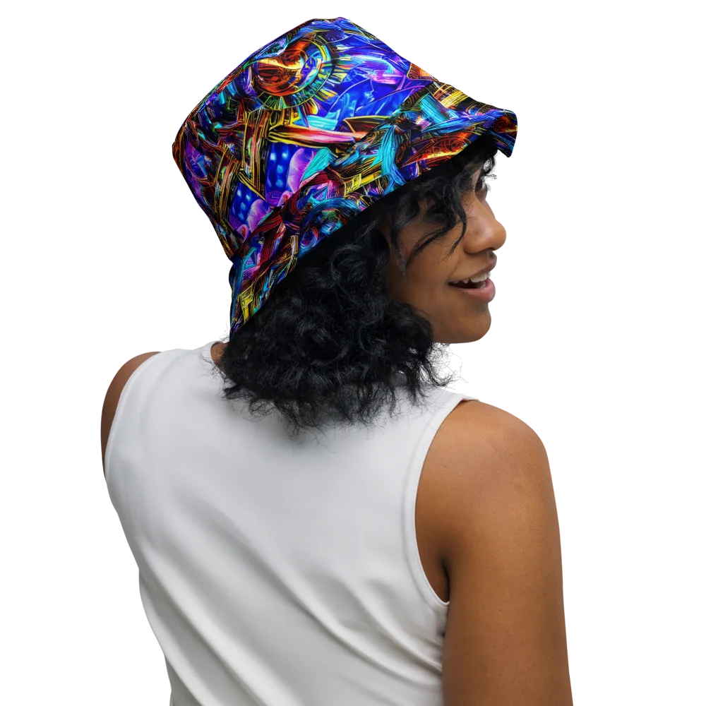 Cyber Flux on Reversible Bucket Hat — Right Outside