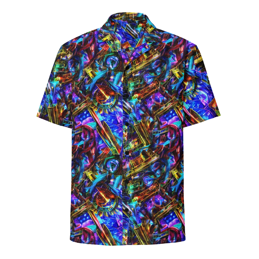 Cyber Flux on Button Shirt — Front