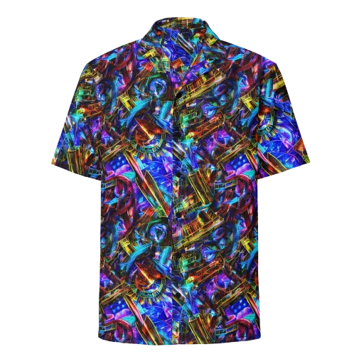 Cyber Flux on a Button Shirt