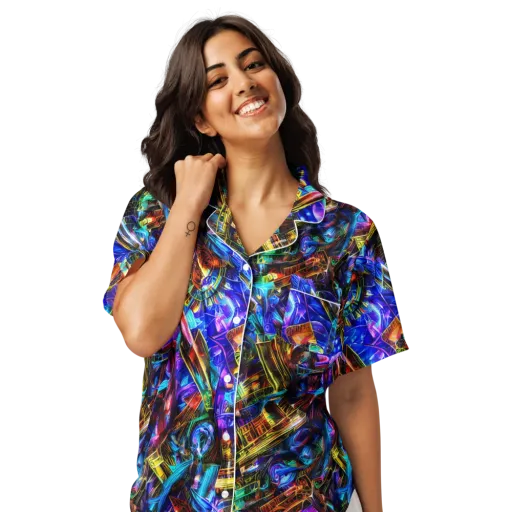 Cyber Flux on a Women's Short Sleeve Pajama Top