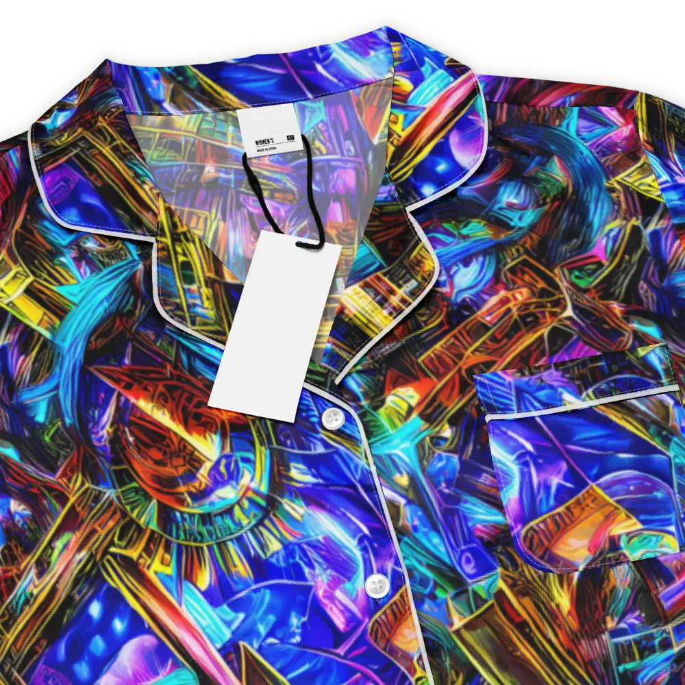 Cyber Flux on Women's Short Sleeve Pajama Top — Product details