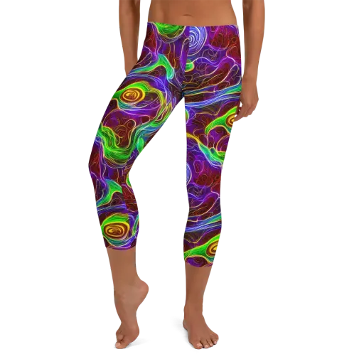 Purple Paradox on a Capri Leggings