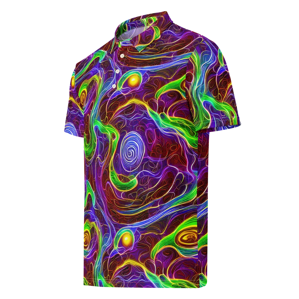 Purple Paradox on Men's Slim Fit Polo Shirt — Left Front