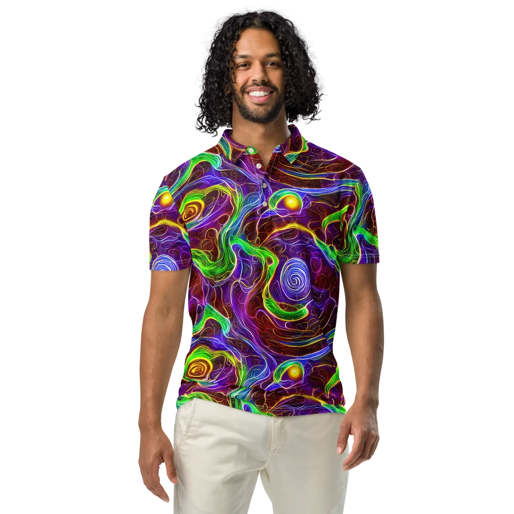 Purple Paradox on Men's Slim Fit Polo Shirt — Front