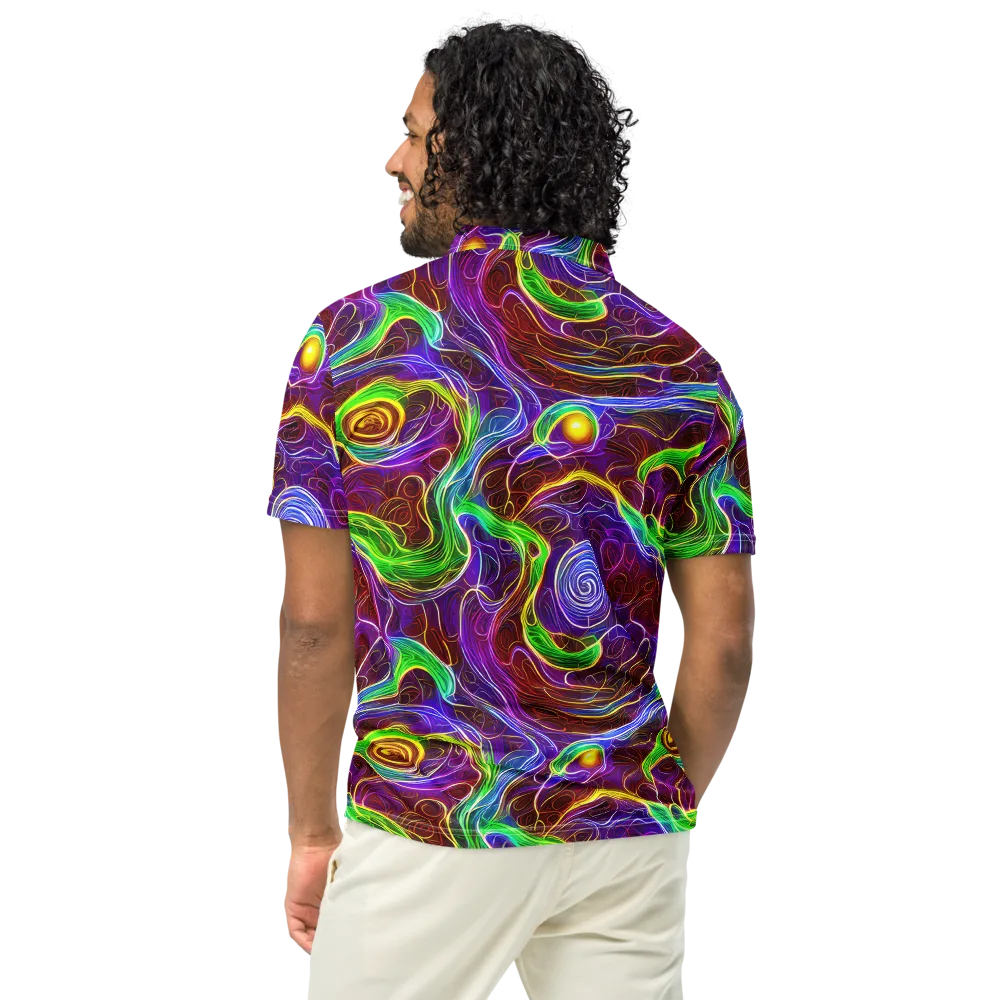 Purple Paradox on Men's Slim Fit Polo Shirt — Back