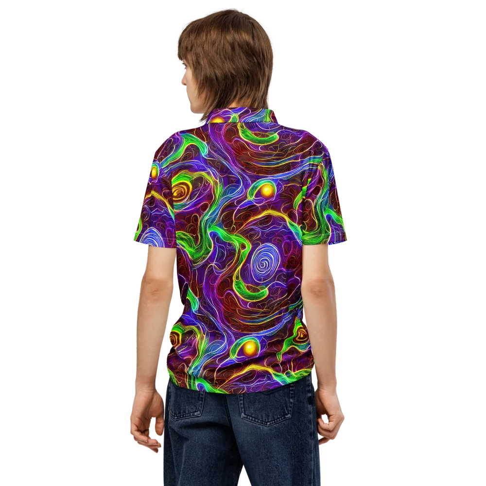 Purple Paradox on Men's Slim Fit Polo Shirt — Back
