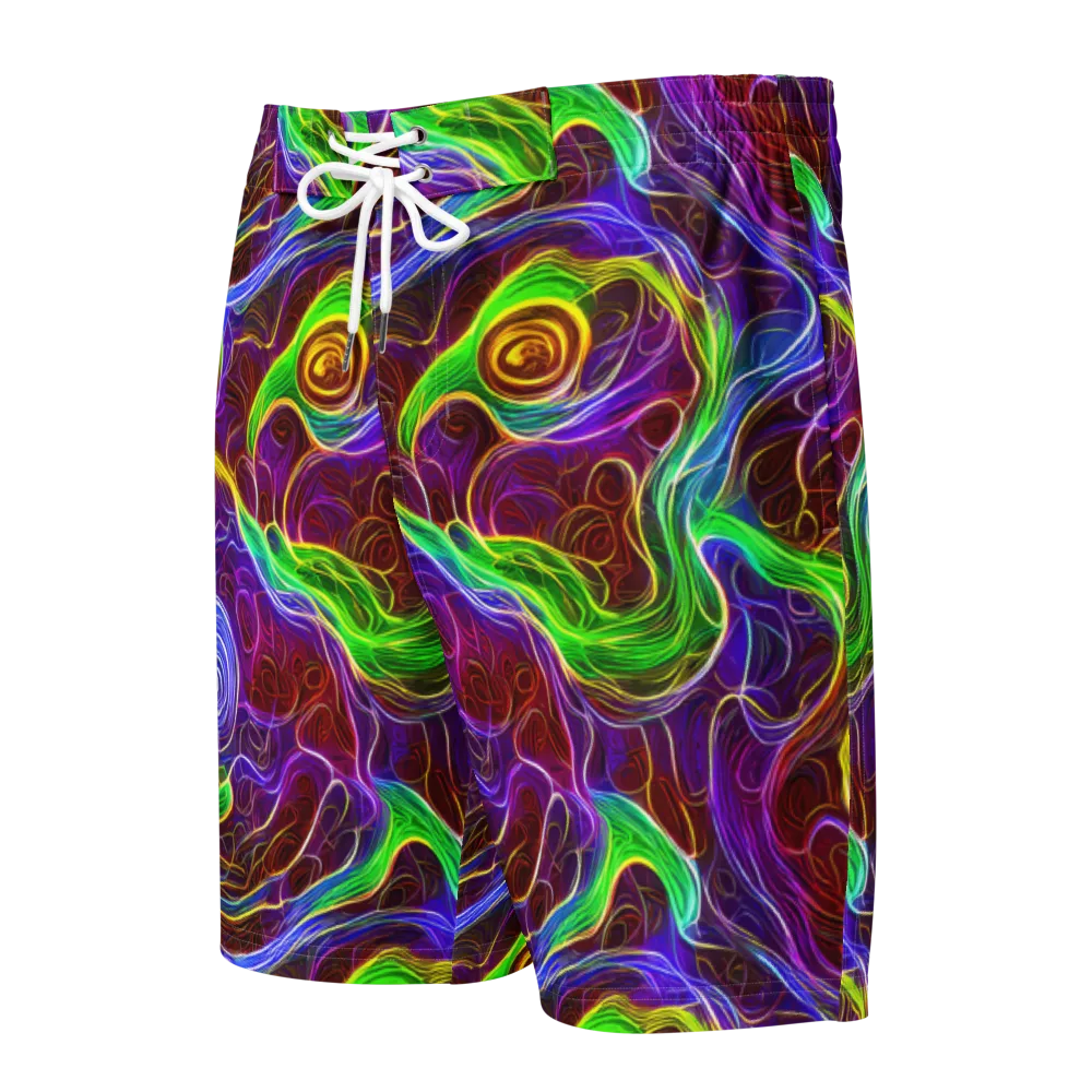 Purple Paradox on Men's Board Shorts — Front