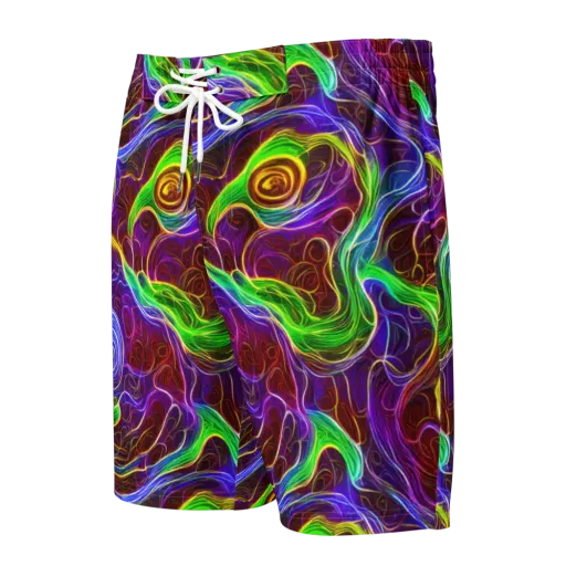 Purple Paradox on a Men's Board Shorts