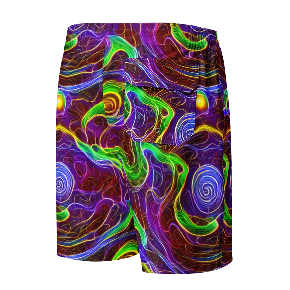 Purple Paradox on Men's Board Shorts — Back