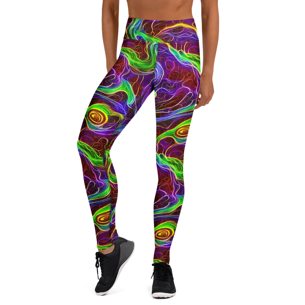 Purple Paradox on Yoga Leggings — Front