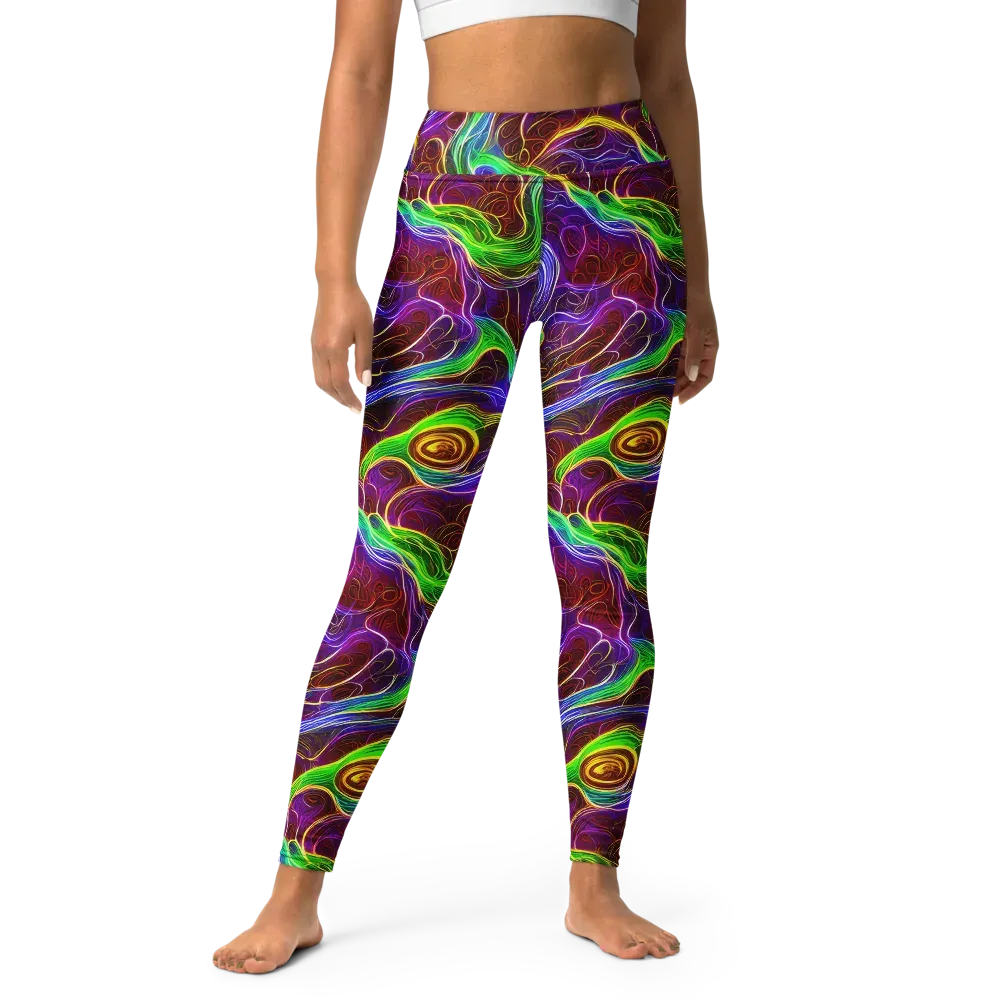 Purple Paradox on Yoga Leggings — Front