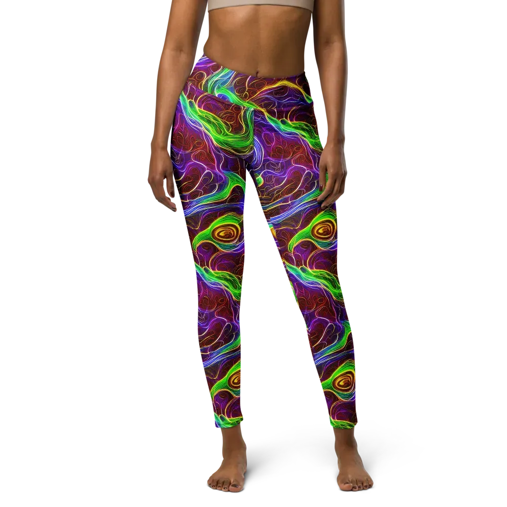 Purple Paradox on Yoga Leggings — Front