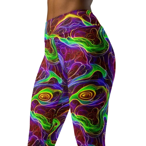 Purple Paradox on a Yoga Leggings