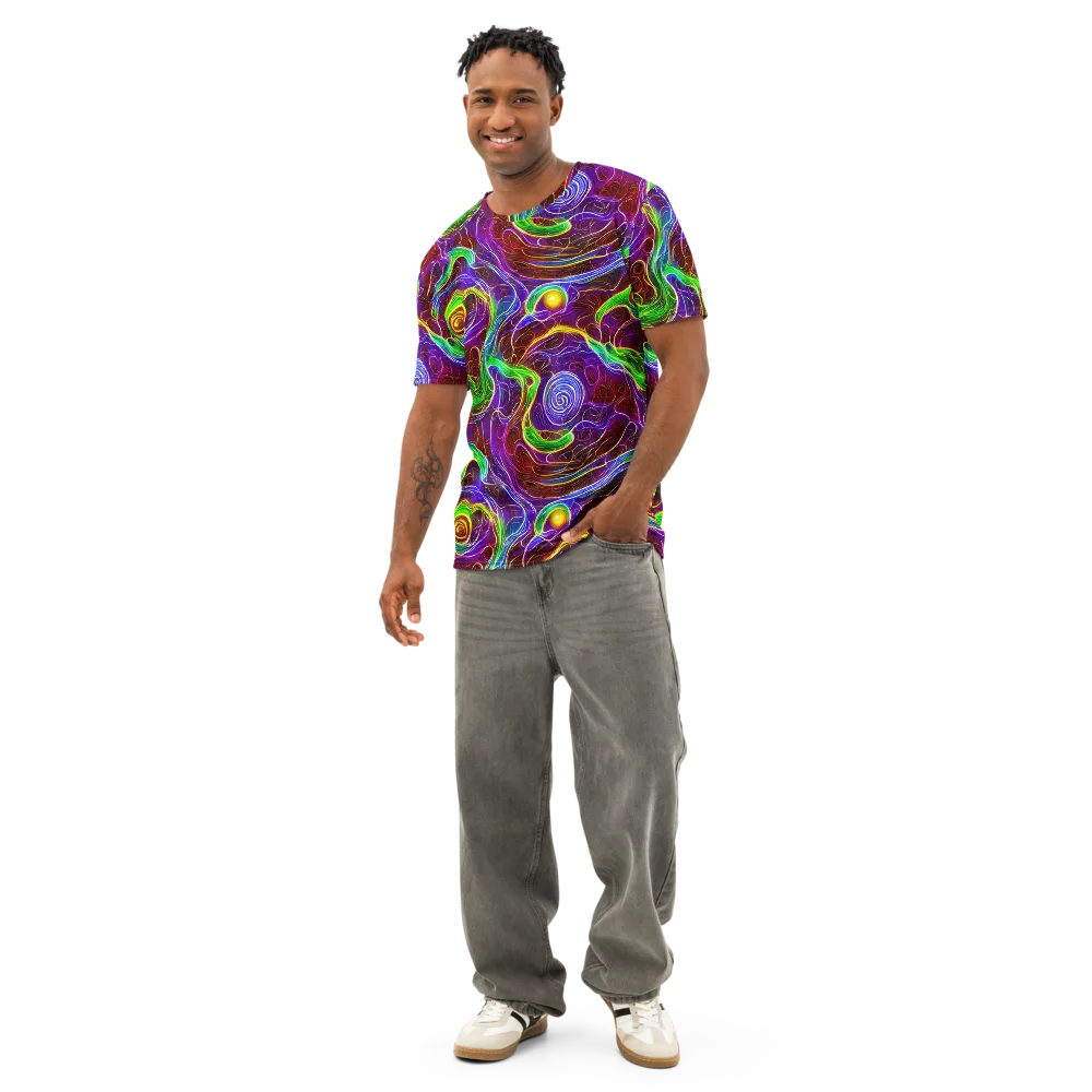 Purple Paradox on Men's Cotton Crew Neck T-Shirt — Front