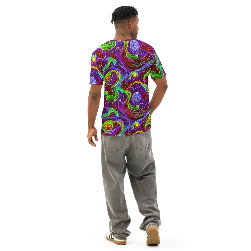 Purple Paradox on Men's Cotton Crew Neck T-Shirt — Back