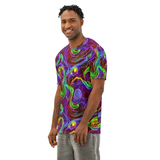 Purple Paradox on a Men's Cotton Crew Neck T-Shirt