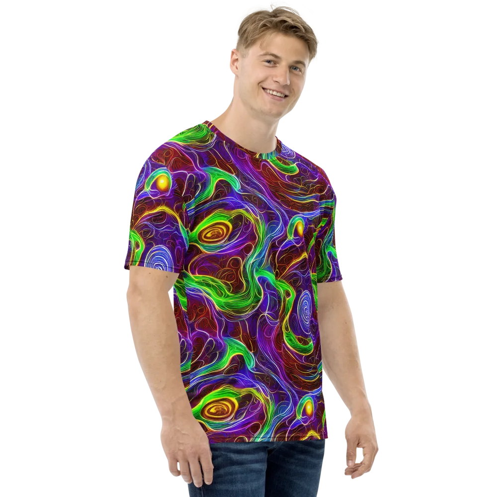 Purple Paradox on Men's Crew Neck T-Shirt — Right