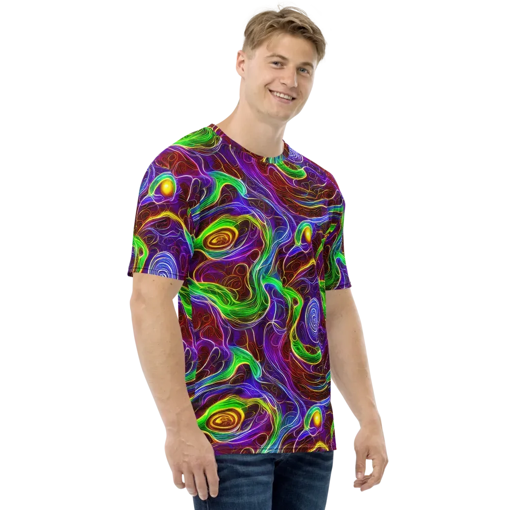 Purple Paradox on Men's Crew Neck T-Shirt — Right