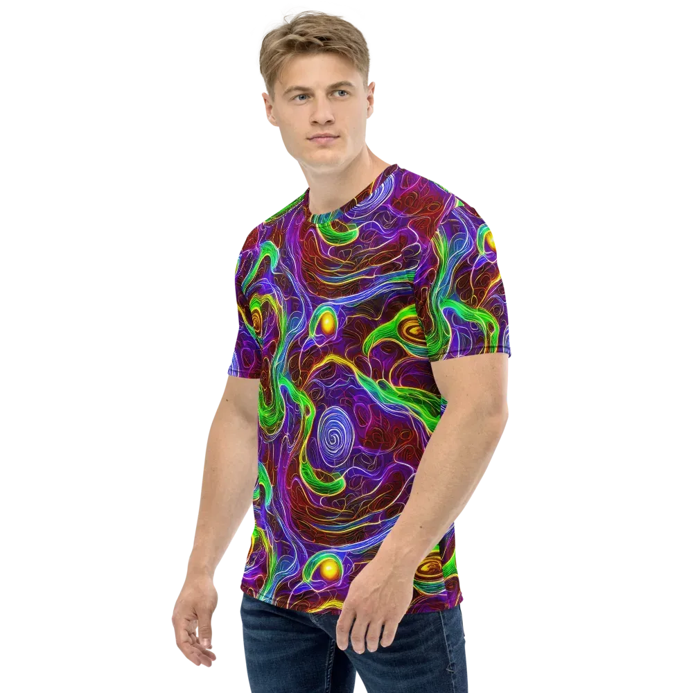 Purple Paradox on Men's Crew Neck T-Shirt — Left