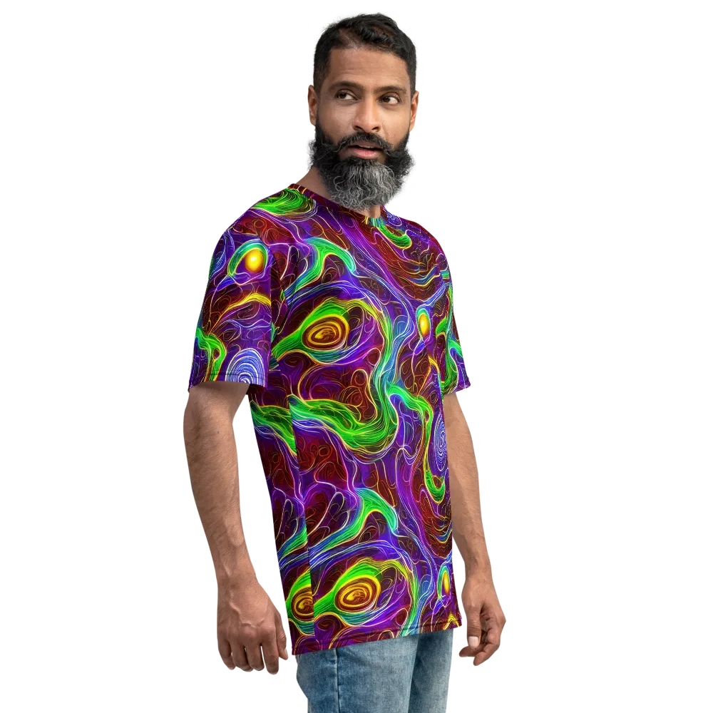 Purple Paradox on Men's Crew Neck T-Shirt — Right