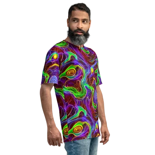 Purple Paradox on a Men's Crew Neck T-Shirt