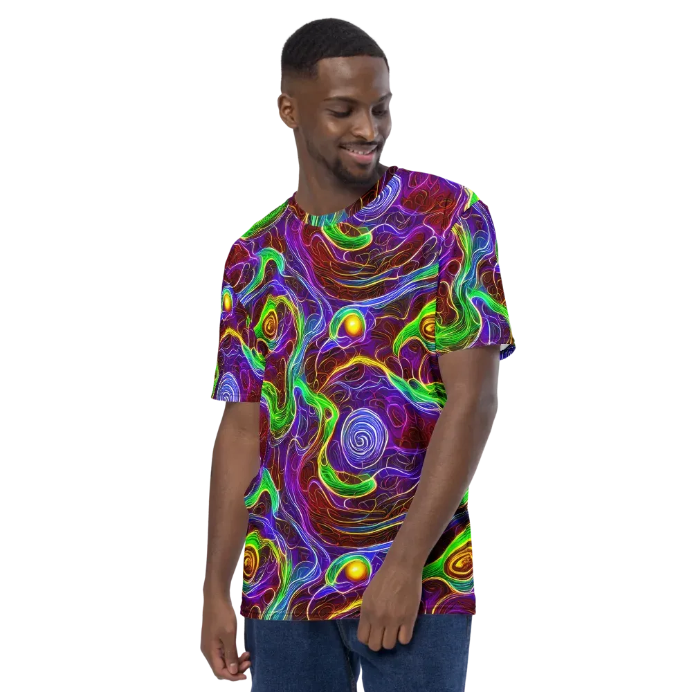 Purple Paradox on Men's Crew Neck T-Shirt — Left