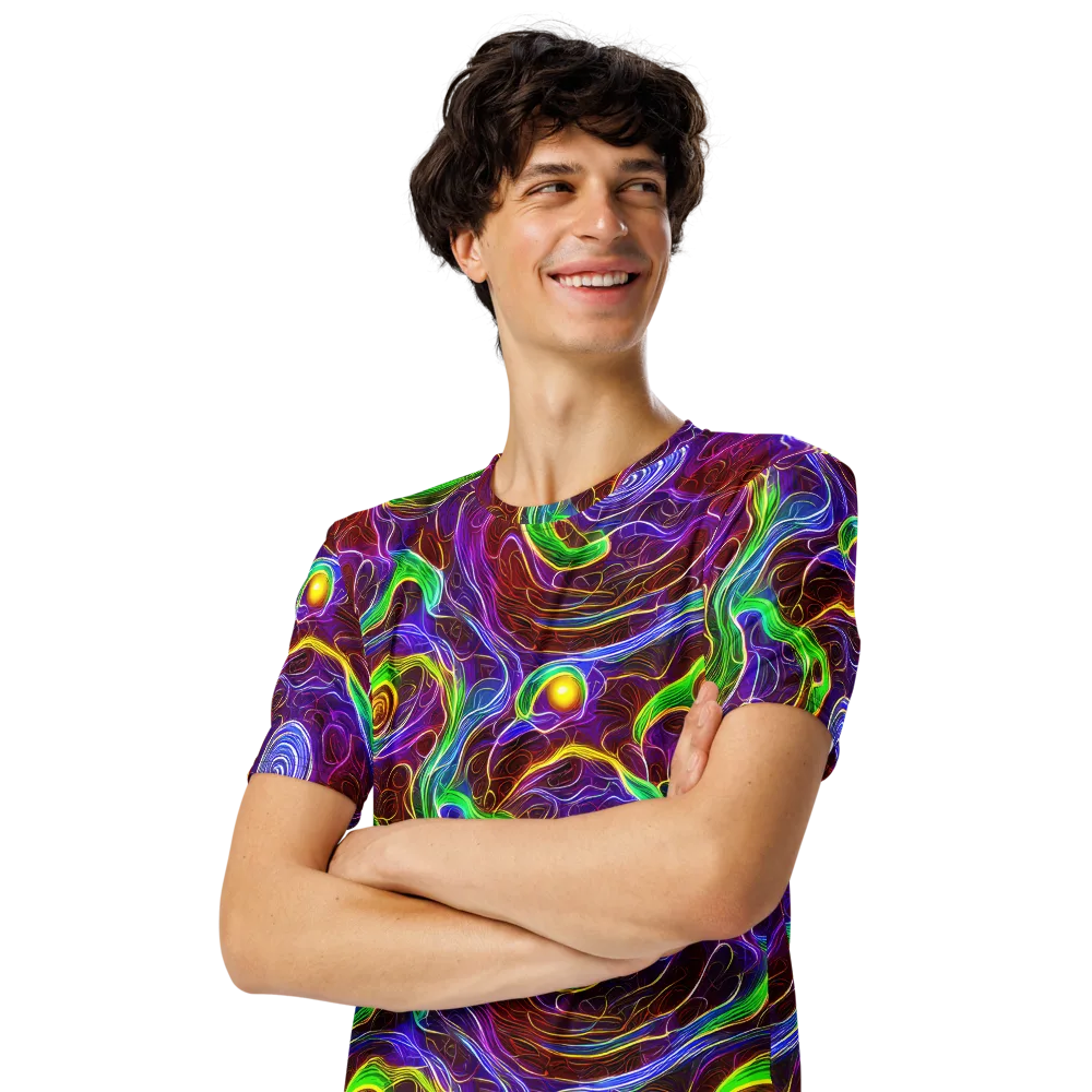 Purple Paradox on Men's Crew Neck T-Shirt — Left Front
