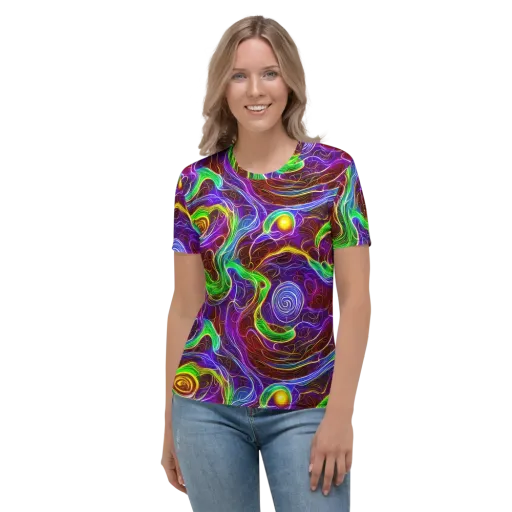 Purple Paradox on a Women's Crew Neck T-Shirt