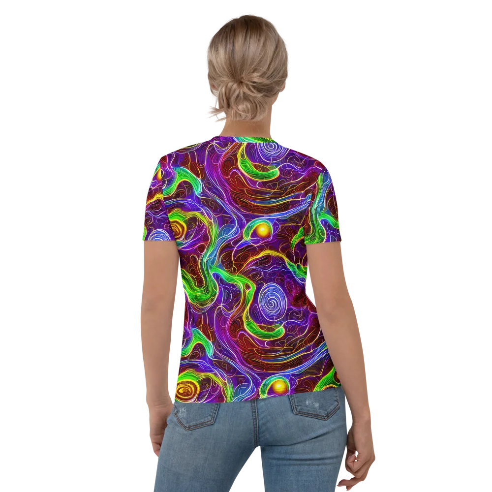 Purple Paradox on Women's Crew Neck T-Shirt — Back