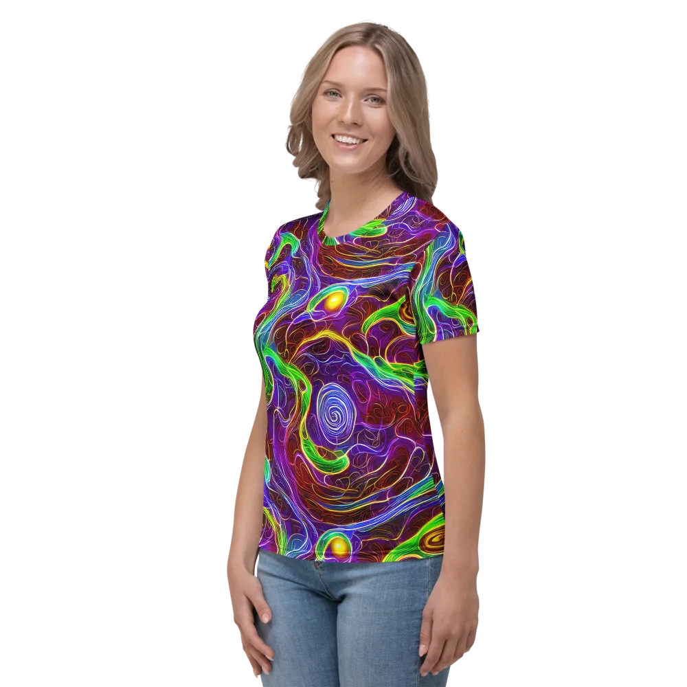Purple Paradox on Women's Crew Neck T-Shirt — Left