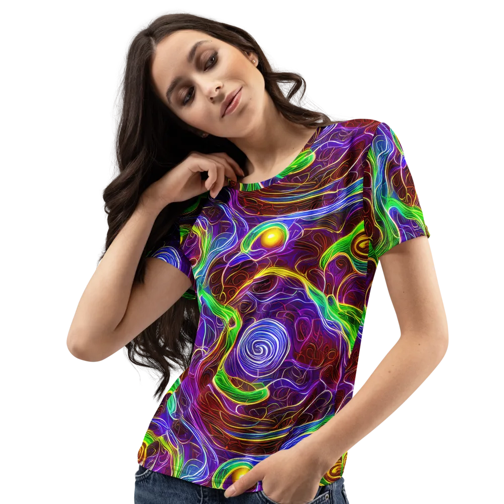 Purple Paradox on Women's Crew Neck T-Shirt — Left Front