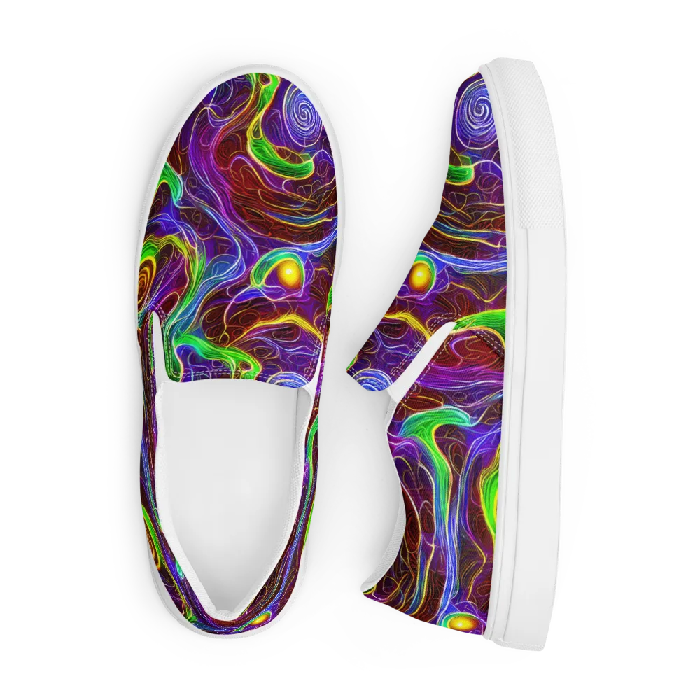 Purple Paradox on Men's Slip-On Canvas Shoes — Front