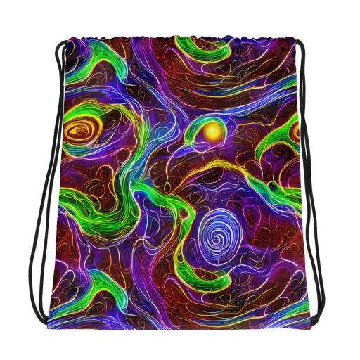 Purple Paradox on a Drawstring Bag