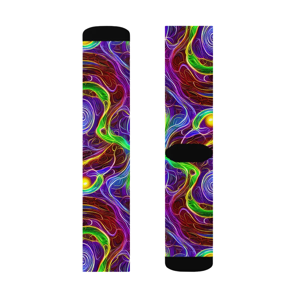 Purple Paradox on Socks — Left Sock