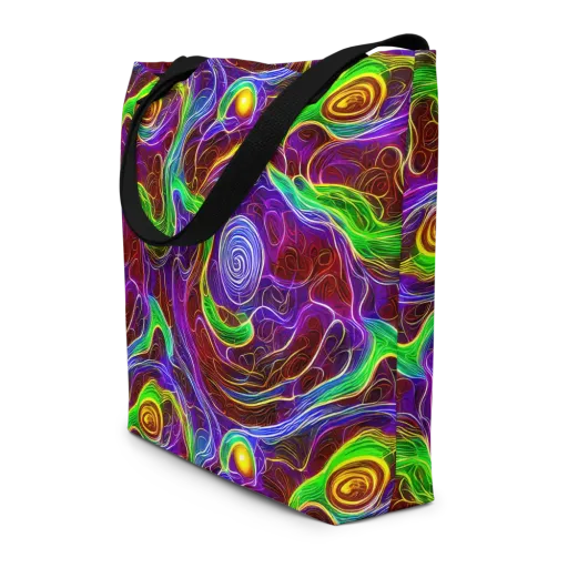 Purple Paradox on a Large Tote Bag W/ Pocket