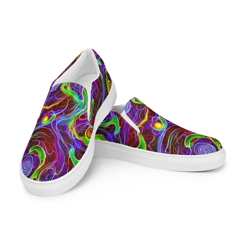 Purple Paradox on Women's Slip-On Canvas Shoes — Left Front