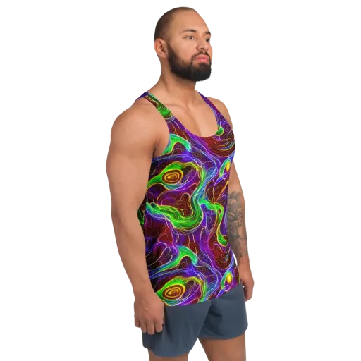 Purple Paradox on a Men's Tank Top