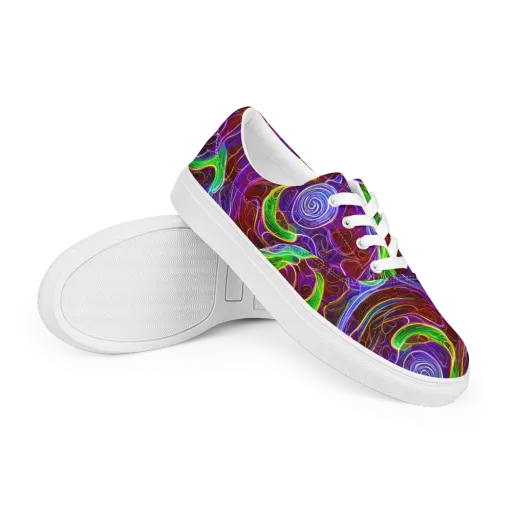 Purple Paradox on a Men's Lace-Up Canvas Shoes