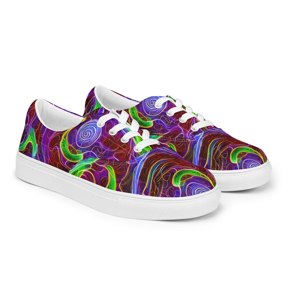Purple Paradox on Men's Lace-Up Canvas Shoes — Right Front
