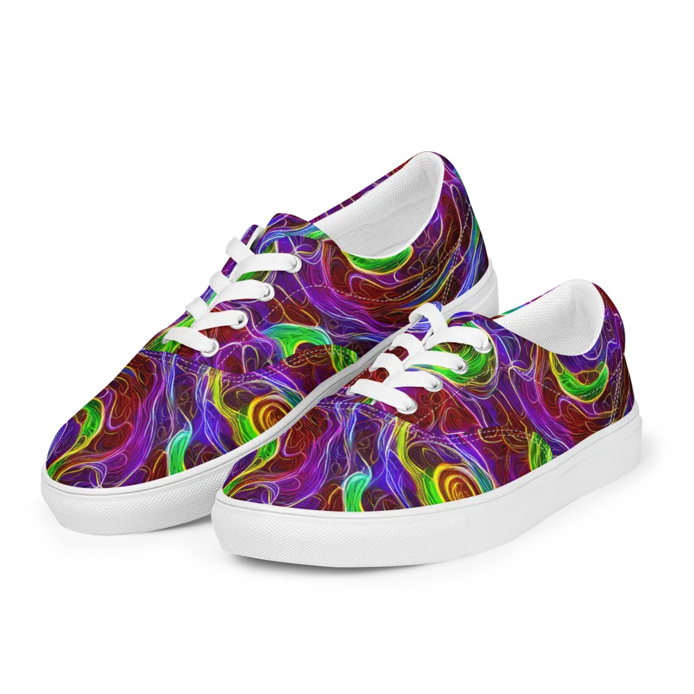 Purple Paradox on Men's Lace-Up Canvas Shoes — Left Front