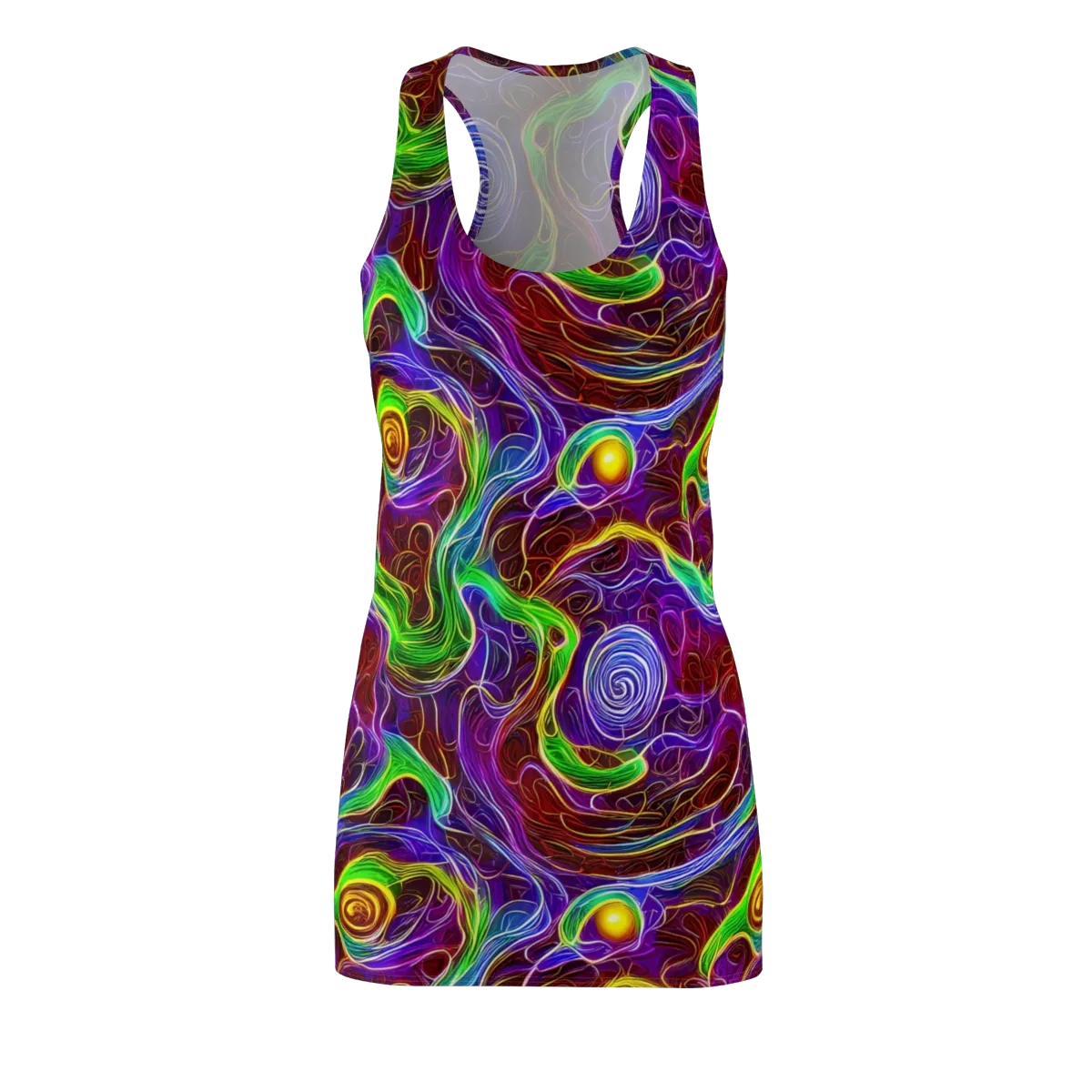 Purple Paradox on Racerback Dress — Front