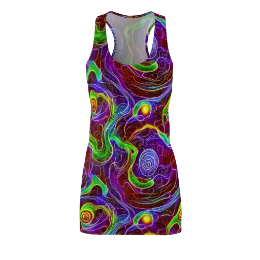 Purple Paradox on a Racerback Dress