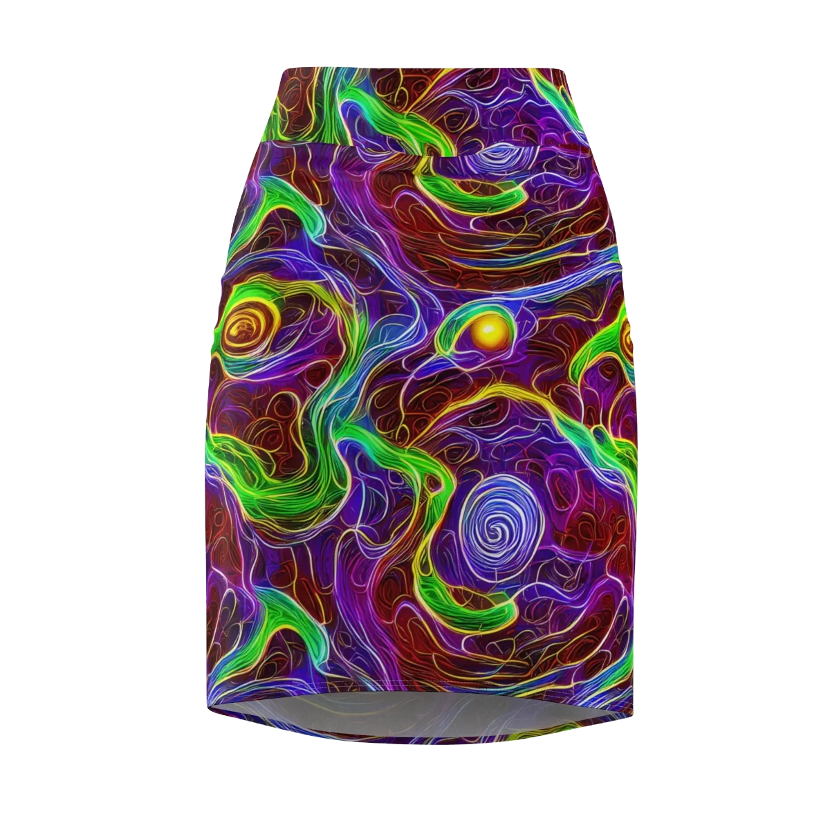 Purple Paradox on Pencil Skirt — Front