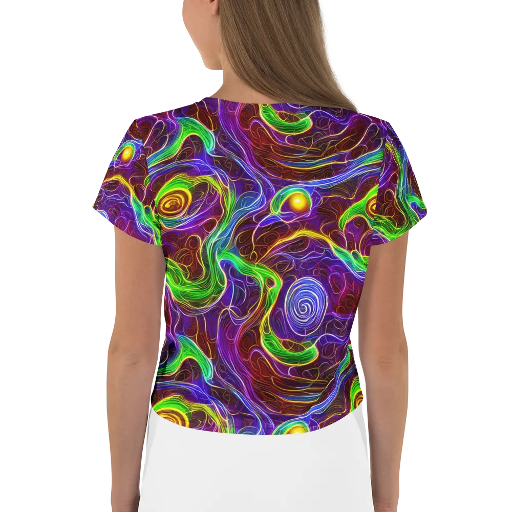 Purple Paradox on Crop Tee — Back