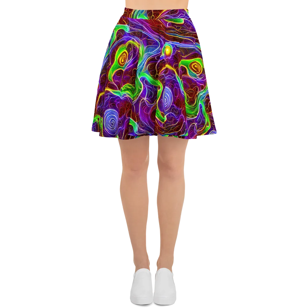 Purple Paradox on Skater Skirt — Front