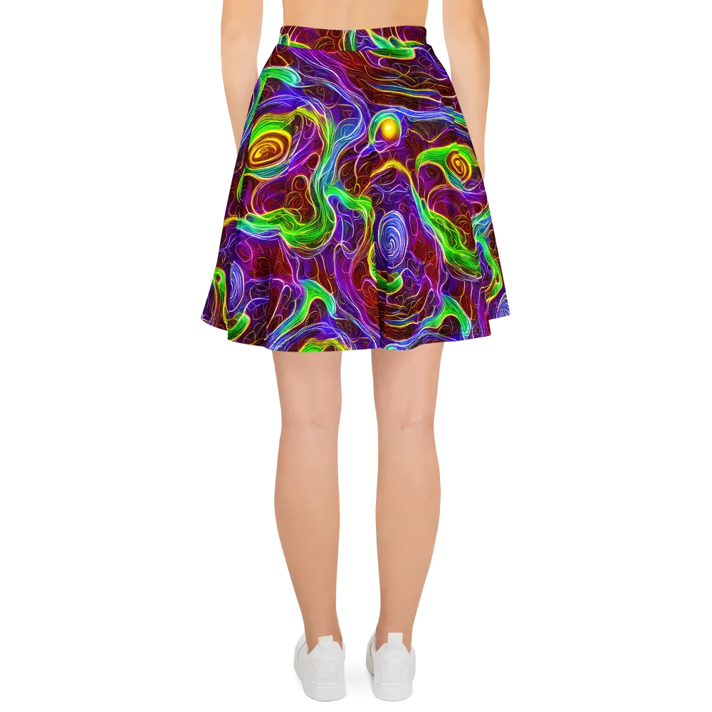 Purple Paradox on Skater Skirt — Back