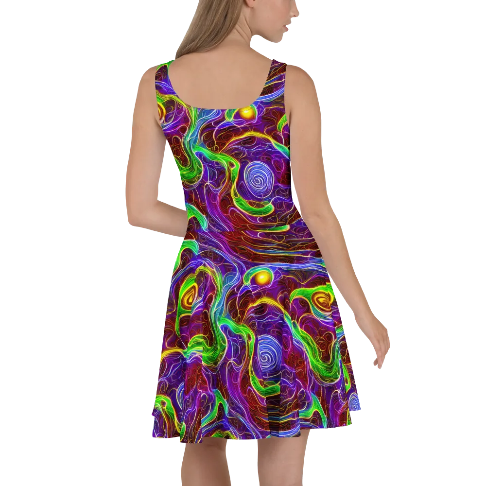Purple Paradox on Skater Dress — Back