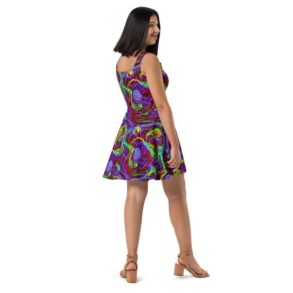 Purple Paradox on Skater Dress — Right