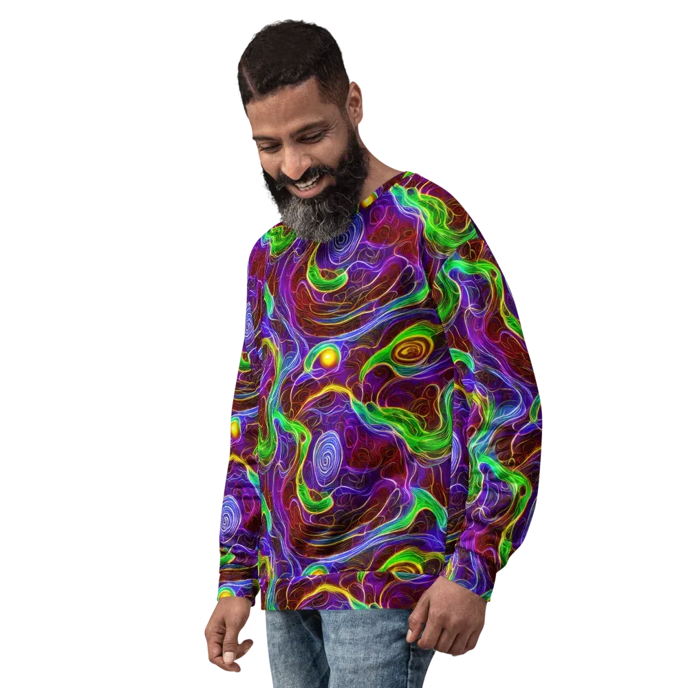 Purple Paradox on Sweatshirt — Left Front